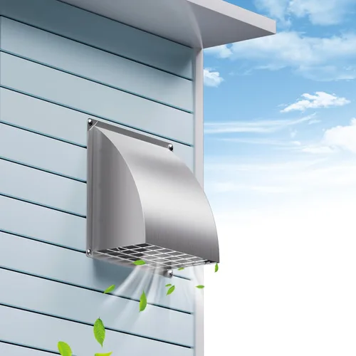 Vista 13 de HG Power - Cubierta de ventilación de secadora de 4 pulgadas en el exterior, cubierta de ventilación exterior de metal con pantalla extraíble y Negro