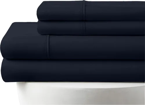 Vista 13 de Twin Size 4-Piece Sheet Set 1000 Thread-Count 100% Egyptain Cotton, 1000TC Soft, Breathable, Long-Staple Cotton Sateen Weave, Fits 18 Inches Extra