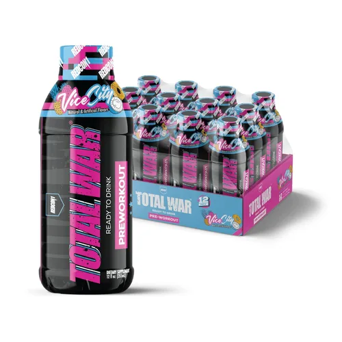 Vista 7 de REDCON1 Total War Listo para Beber Antes del Entrenamiento - Fórmula RTD Apto para Dieta Cetogénica y Potenciador de Resistencia - Bebida