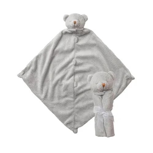 Vista 2 de Angel Dear - Juego de 2 piezas de mantas de oso gris Cuddle Twins