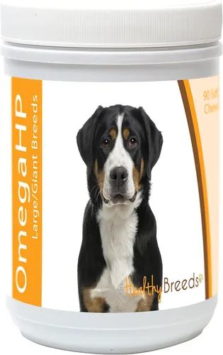 Vista 222 de Healthy Breeds Affenpinscher Omega HP - Masticables suaves para piel y pelaje, 60