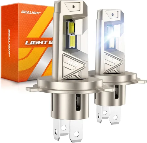 SEALIGHT S6 Pro HB2 H4 - Faros antiniebla de 52 000 lúmenes, 10 veces más brillantes, con 32 chips, 80 000 horas de vida útil, luz de conducción