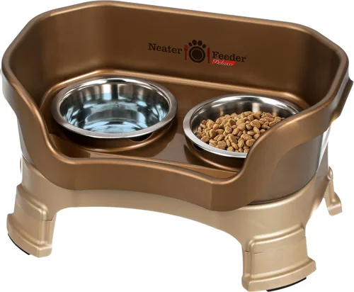 Vista 33 de Neater Feeder Deluxe - Tazones elevados para perros grandes a prueba de desorden – Fabricado en Estados Unidos – Soporte elevado para comida