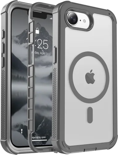 Vista 59 de jaroco - Funda magnética compatible con MagSafe para iPhone 11 de 6.1 pulgadas; protección de grado militar contra caídas, de doble capa, Blanco