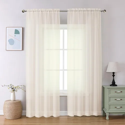 Vista 118 de Aiyufeng 2 paneles de cenefa transparente negra de 14 pulgadas de largo, cortinas cortas para dormitorio, cortinas de cocina para ventana pequeña