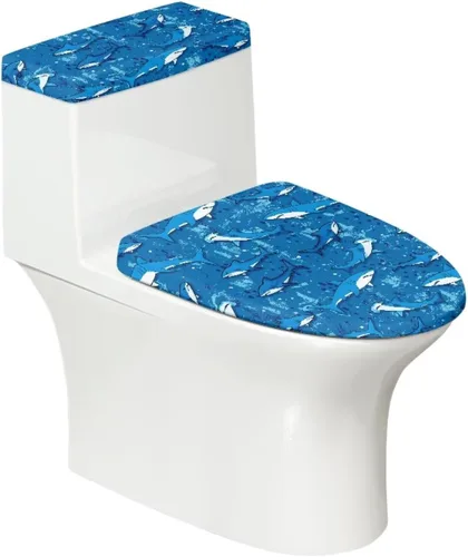 Vista 46 de Puprle - Funda para tapa de inodoro de mármol blanco, resistente a salpicaduras, con borde elástico, fundas suaves para inodoro de baño, se adapta a