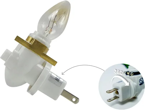 Vista 3 de BOXCASA Night Lamp Base,360° Plug in Night Light Module Includes 2 Bulb,Warm Yellow,Great for Making Your Own DIY Decorative Night Lights,Stained