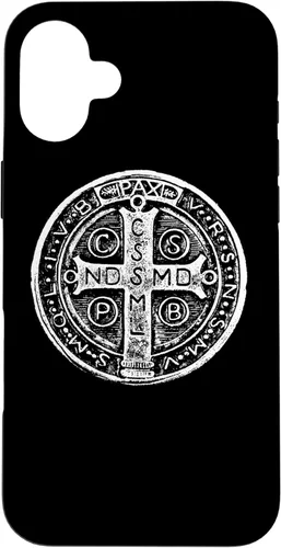 Vista 23 de St. Benedict Medal Saint Benedict Cross Catholic Christian Case for iPhone 16