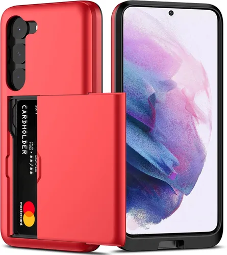 Vista 9 de Nvollnoe Funda para Samsung S23 con tarjetero 5G de 6.1 pulgadas, delgada, de doble capa, resistente, protector para Galaxy S23, funda con ranura