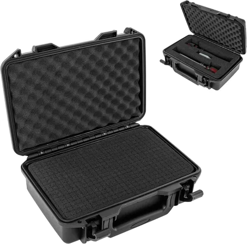 Vista 9 de Estuche de transporte duro, caja de almacenamiento a prueba de golpes con espuma personalizable, caja de herramientas protectora portátil de 11