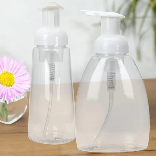 Vista 6 de Dispensador de Jabón Espumoso Ginger Lily Farms, Botellas de Bomba Plásticas Recargables para Jabón de Manos Líquido, 12 oz. Botella Transparente