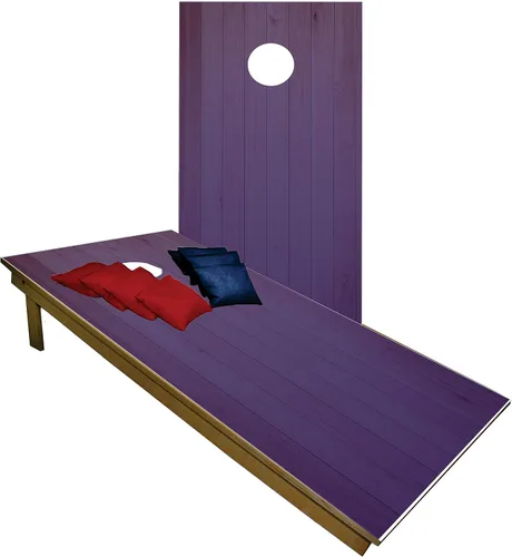 Juego de tablas de cornhole de madera prémium hechas a mano, serie de grano de madera, hecho a mano en Estados Unidos, tamaño reglamentario 2 x 4