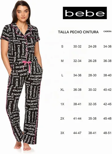 Vista 6 de bebe Conjunto de pijama de dama de honor de 2 piezas para mujer, camisa y pantalones de manga corta con botones Negro 24