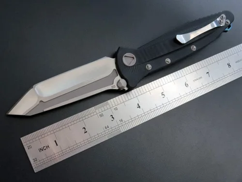 Vista 2 de Eafengrow EF55 Cuchillo de Bolsillo Plegable Mango G10 Hoja de Acero D2 Navaja Herramienta EDC Cuchillo para Trabajo Camping con Clip (Negro)