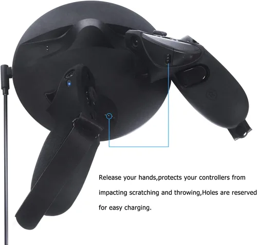 Vista 4 de Silicone Grip Cover for Meta Quest Pro, Protector Cover Compatible with Meta Quest Pro Accessories Touch Controller Grips with Knuckle Straps (Black)