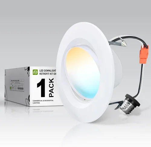 Vista 10 de ASD Retrofit - Luz LED empotrable con cardán de 4 pulgadas, bronce aceitado, 10 W, 811 LM, 2700/3000/3500/4000/5000 K, regulables, LED, Downlights