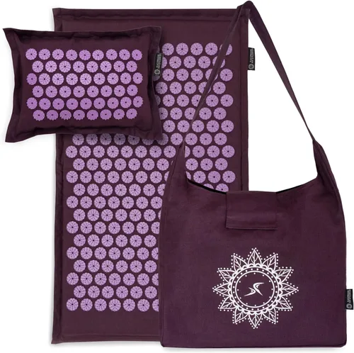 Vista 12 de ProsourceFit Ki Acupressure Mat and Pillow Set with 100% Natural Linen for Back/Neck Pain Relief and Muscle Relaxation