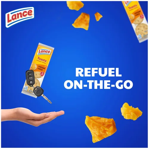 Vista 5 de Lance Galletas tipo sándwich, queso cheddar tostado, 8 paquetes envueltos individualmente, 6 sándwiches cada uno