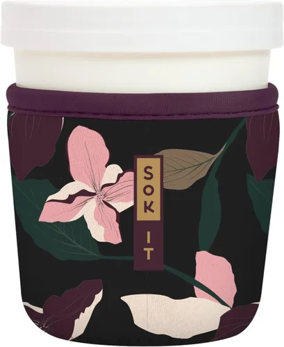 Vista 198 de Sok It IceCreamSok Cubierta de Neopreno Aislante (Floral Abstracto, Pintas de Helado Rectas)