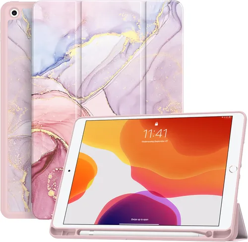 Vista 18 de Soke - Funda para iPad de 9ª generación 2021/8ª generación 2020/7ª generación 2019 con soporte para lápices - Funda de protección premium a prueba