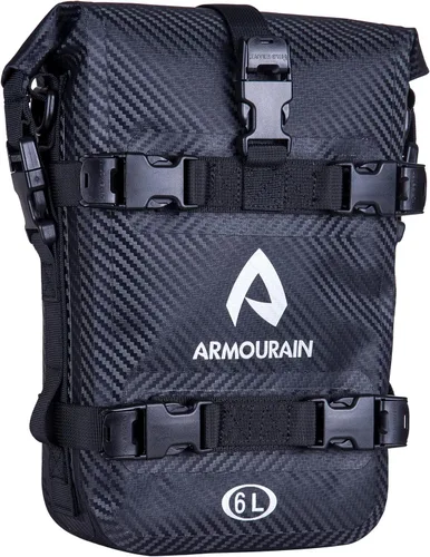 Vista 19 de Bolsa Impermeable para Parachoques de Motocicleta 6L Bolsa de Barra Antichoque de Motor con Correa para el Hombro Bolsa de Marco Lateral