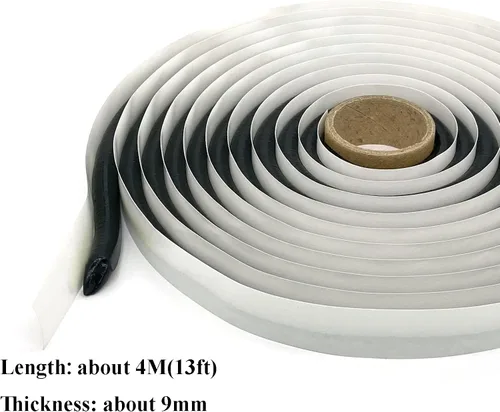 Vista 3 de YankMooM Cinta de butilo de 13 pies/4M para faros delanteros, cinta selladora impermeable de goma de butilo para sellar parabrisas de automóvil