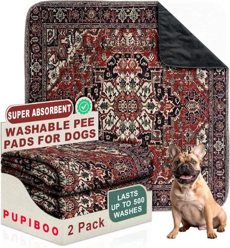 Vista 31 de PUPIBOO Almohadillas lavables para orina para perros y gatos - Almohadillas de entrenamiento para cachorros reutilizables súper absorbentes - 100%