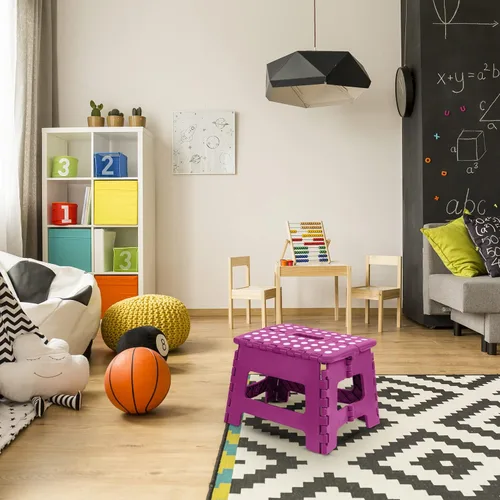 Vista 27 de Utopia Home - Taburete plegable, taburete de pie de 9 pulgadas de ancho, soporta hasta 300 libras, de plástico ligero para cocina, baño y sala