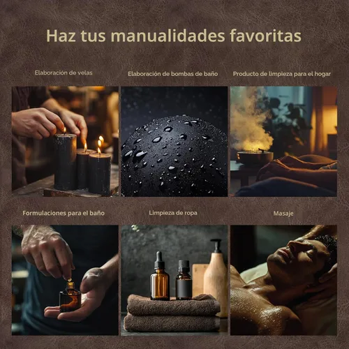 Vista 5 de Juego de aceites esenciales de panadería, aceite aromático para difusores para el día del padre, fabricación de velas, aceite perfumado