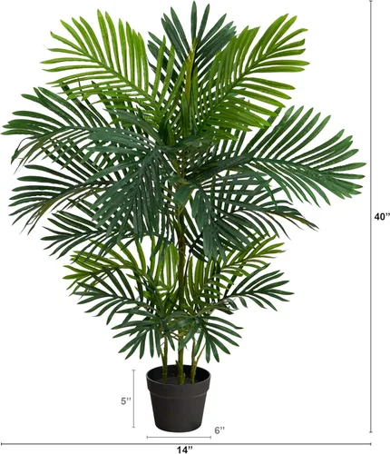 Vista 2 de Nearly Natural Palmera artificial Areca de 40 pulgadas resistente a los rayos UV (interior/exterior)