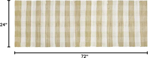 Vista 3 de GLAMBURG Alfombra Pasillo Reversible de Algodón de 2' x 6' para Dormitorio, Sala de Estar, Cocina, Pasillos, Porche Delantero, Cuarto de Lavandería