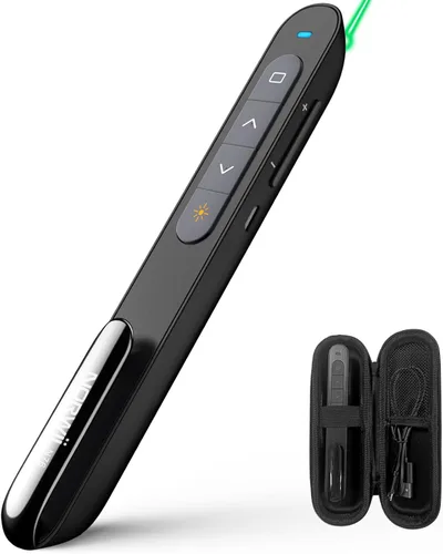 Vista 10 de Norwii N76 Recargable Presentación Clicker, Control Remoto de Presentación de Largo Alcance, Presentador Inalámbrico, Puntero para Presentaciones