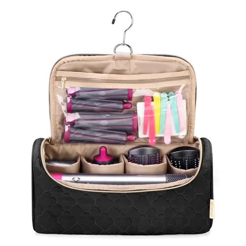 Vista 8 de Yarwo Airwrap - Funda de viaje compatible con Dyson Airwrap Multi-Styler todos los modelos y accesorios, bolsa de almacenamiento portátil con gancho