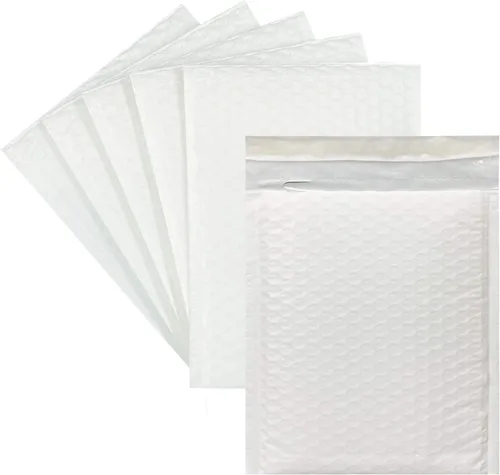 Vista 10 de zmybcpack 100 paquetes de bolsas de burbujas autoadhesivas 7.5x7.5 pulgadas, bolsas de burbujas pequeñas de doble pared transparente, bolsas