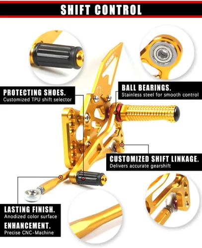 Vista 2 de Arashi (Versión 2.0) Estriberas traseras ajustables para SUZUKI SV650 SV650S SV650X 2016-2023 Accesorios de motocicleta Estriberas reposapiés juego