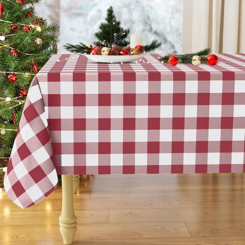 Vista 72 de misaya Mantel cuadrado de vinilo impermeable, mantel con parte trasera de franela de búfalo, mantel de plástico lavable para cena, cocina