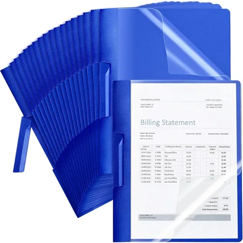 Vista 9 de Maitys 1 Pack Durable Clear Report Covers with Clip 11 x 9 in Letter Size Presentation Folders Transparent Front Cover Portfolio Folder Resume