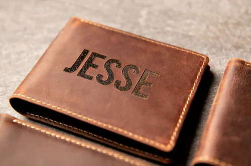 Vista 6 de Cartera delgada de cuero envejecida personalizada The Key Largo Wallet by Left Coast Original