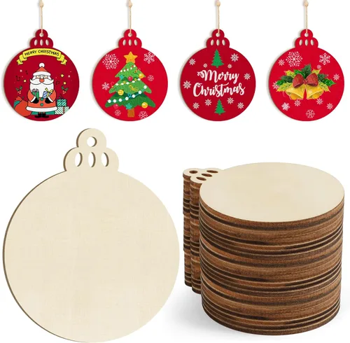 Vista 34 de Adornos de Madera DAD para Pintar, Decoración de Fiesta de Cumpleaños del Día del Padre, Recortes Sin Terminar, 24 Piezas de 3.5 x 3 Pulgadas, Blanco