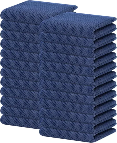 Vista 72 de Homaxy Paños de cocina de 100% algodón con tejido de gofre, ultra suaves, absorbentes, de secado rápido, 12 x 12 pulgadas, paquete de 6, amarillo