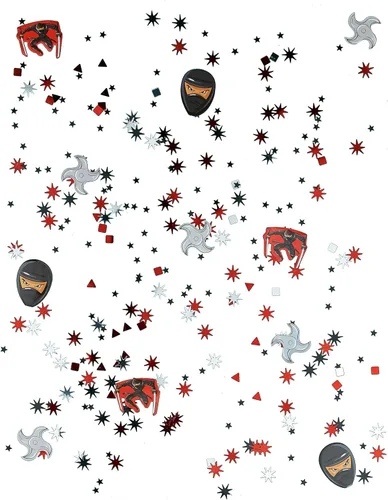 Vista 2 de Amscan Ninja Value Confeti, 1 paquete, recuerdo de fiesta