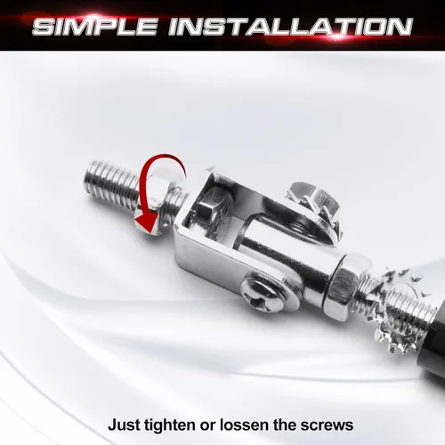 Vista 4 de X xotic tech - Juego de 2 barras de sujeción ajustables de 6 a 9 pulgadas, para divisor de parachoques delantero, compatible con la mayoría