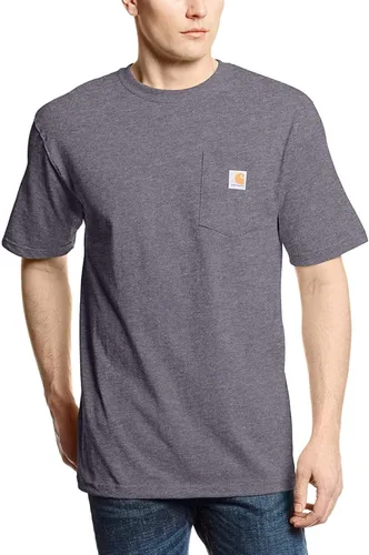 Vista 4 de Carhartt Camiseta de manga corta pesada con bolsillo para hombre