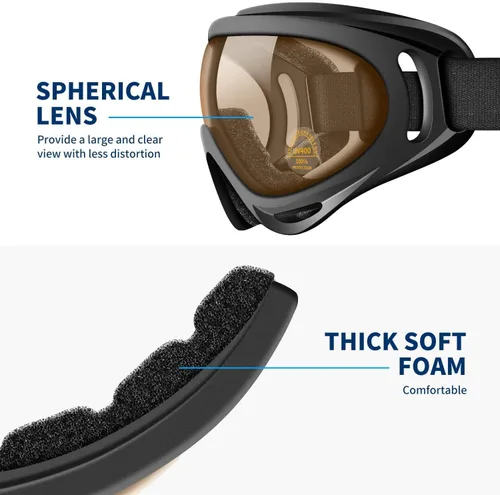Vista 8 de Lentes antirreflejos, gafas de esquí, deportes de invierno, snowboard, con protección UV 400