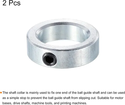 Vista 3 de MECCANIXITY Collar de eje de 1 pulgada de diámetro de acero al carbono chapado en zinc, collar de sujeción estilo tornillo, color plateado, paquete