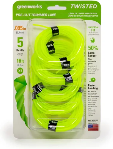 Vista 7 de Greenworks Línea de recortadora de hilo trenzado precortada de 0.080 pulgadas (5 unidades)