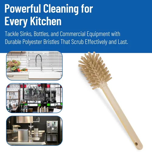 Vista 7 de Cepillo de Limpieza SPARTA para Botellas, Cepillo Apto para Lavavajillas con Orificio para Colgar para Limpieza, Plástico, 16 Pulgadas, Color Marrón