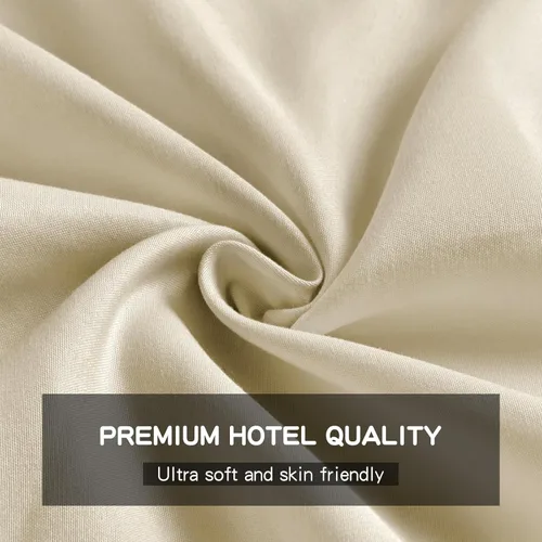 Vista 3 de FreshCulture Sábanas planas Twin XL solo paquete de 2 – Sábanas planas de calidad de hotel – Microfibra cepillada – Ultra suave y transpirable – Sin