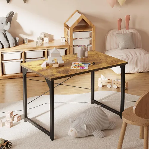 Vista 85 de CubiCubi Escritorio para computadora, escritorio pequeño de oficina en casa de 40 pulgadas, mesa de PC de estilo moderno y simple para el hogar