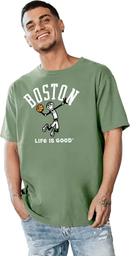 Blue 84 Camiseta con licencia oficial de la NBA Life is Good Ringspun Basketball Jake Team Color